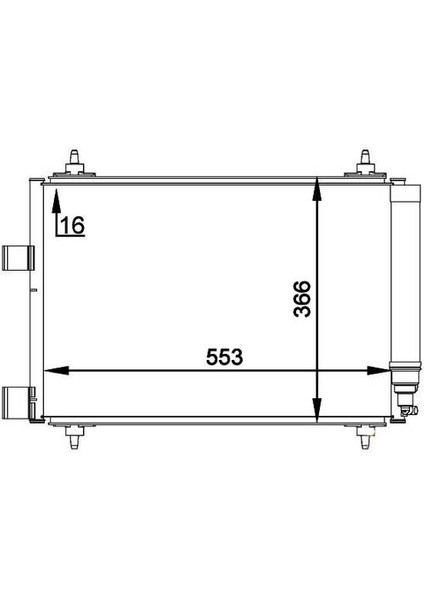 82127 Klima Radyatörü-Kondansator C4 1.6 Hdı 04-P307 1.4-1.4 16V-1.6 16V-1.4 Hdı-1.6 Hdı-2.0 Hdı 01 6455.AC
