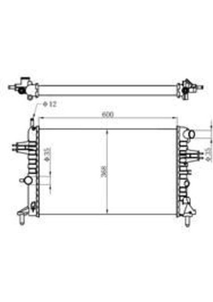 BOP138032 Radyatör Brazing mt 600X368X32 Astra G-1.4l 1.6l 1.8ı 2.2ı 98 1300189