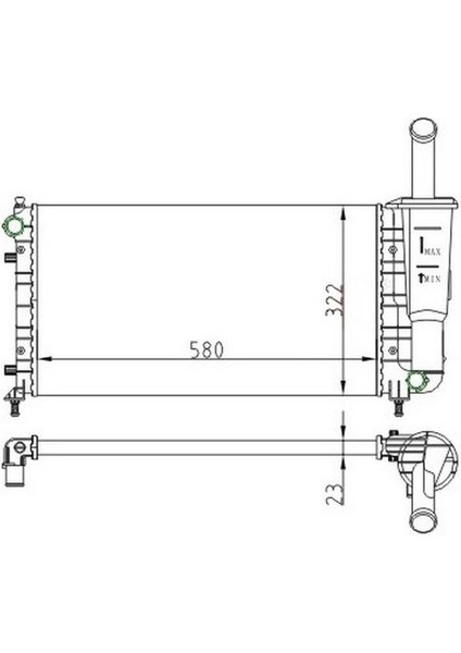 MFI409023 Radyatör Mechanıcal mt 580 322 23 Punto Iı 1.2ı 99 61888 51724183