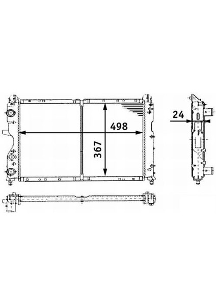 0114051PA Motor Radyatör Tempra Sx Ak 1 Sıra Cu Pl Sistem 7641779
