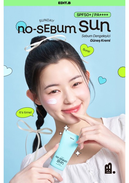 Yağlanma ve Gözenek Karşıtı Nemlendirici Fiziksel Güneş Kremi Edıt.b No Sebum Sun Cream SPF50+PA++++ indirimleri