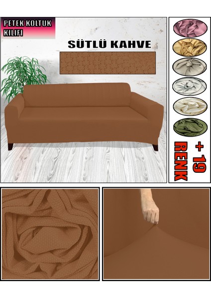Petek Kumaş Üçlü Koltuk & Çekyat Koltuk Kılıfı