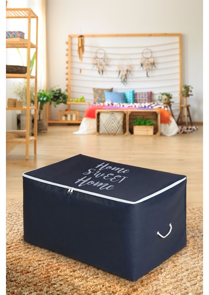 Orta Boy Home Sweet Home Lacivert Renk Hurç 52 x 28 x 31