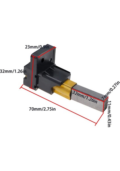 DC05 DC07 DC08 Elektrikli Süpürgeler Için Tutuculu 10 Adet Makine Karbon Fırçaları Motor Fırçası 7X11X32MM (Yurt Dışından)