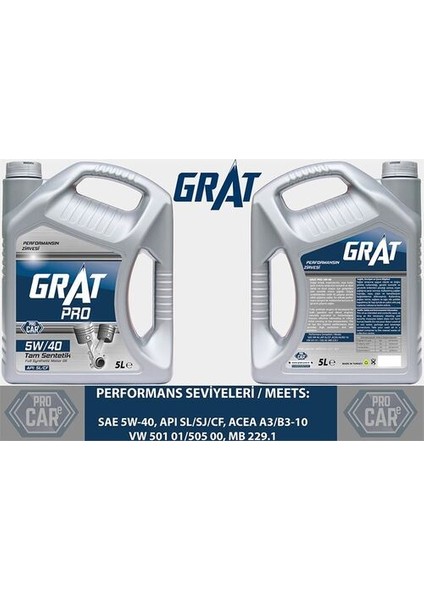 605405 Motor Yağı 5 Litre 5W40 Tam Sentetık Apı Sl-Cf