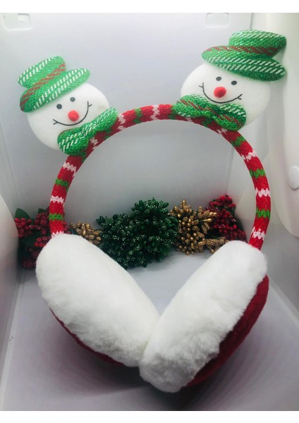 Peluş Kar Temalı Yumoş Kulaklık - Peluş Kulaklık modelleri