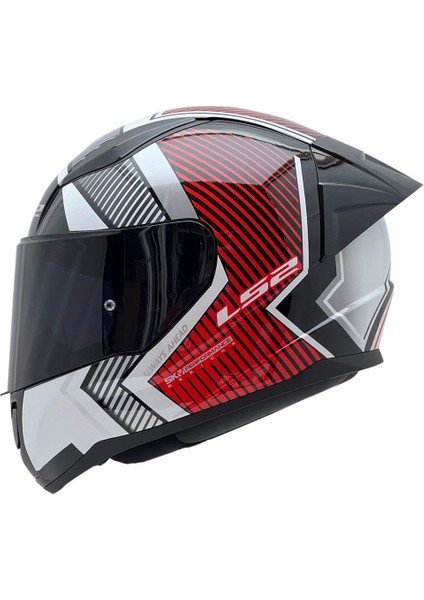 Rapid 2 Extra Race Full Face Motosiklet Kaskı Yarış Spoiler + Siyah Vizörlü