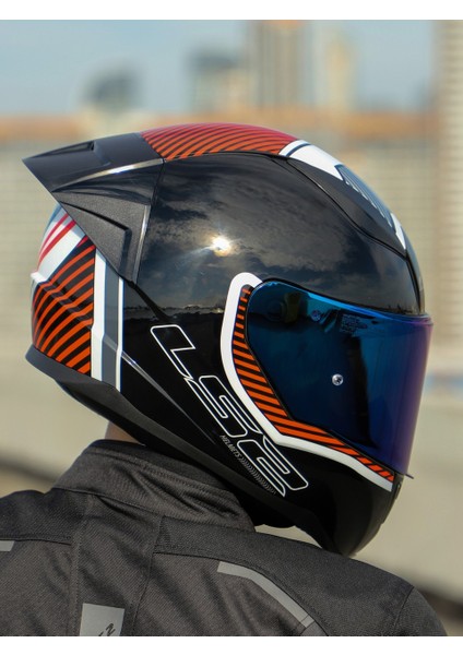 Rapid 2 Extra Race Full Face Motosiklet Kaskı Yarış Spoiler + Şeffaf + Gökkuşağı Vizörlü modelleri