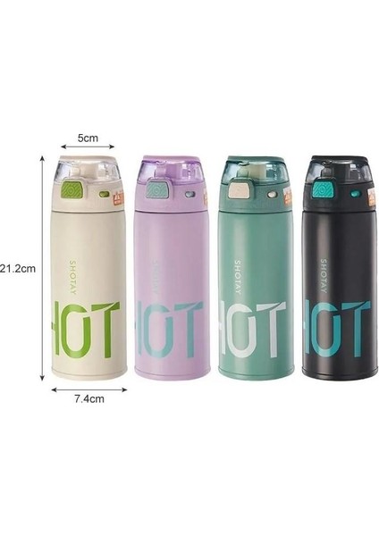 Çelik Termos Matara 530ML Yeşil
