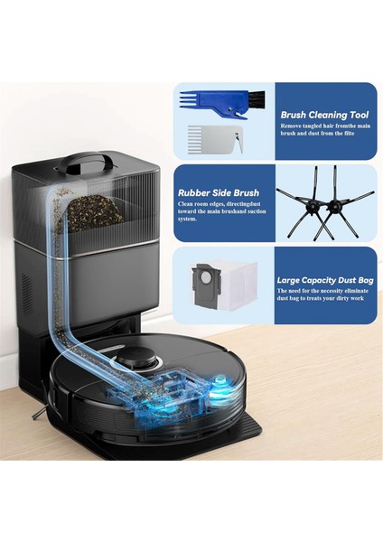 Yeedi Kat 3 Istasyonlu Robot Süpürge Ana Yan Fırça Paçavraları Için (Yurt Dışından)