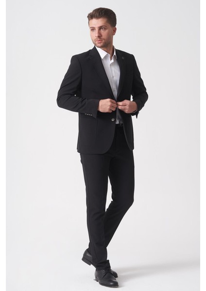 Manaus T2489 Normal Fit Jogger Düz Likralı Takım Elbise Siyah modelleri