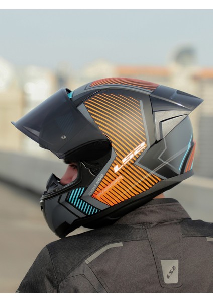 Rapid 2 Extra Race Full Face Motosiklet Kaskı Yarış Spoiler + Siyah Vizörlü indirimleri