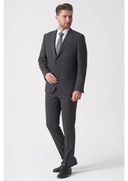 Salvador TY2486 Slim Fit Yelekli 6 Drop Takım Elbise Desenli fiyatları