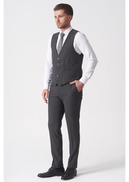 Salvador TY2486 Slim Fit Yelekli 6 Drop Takım Elbise Desenli indirimleri