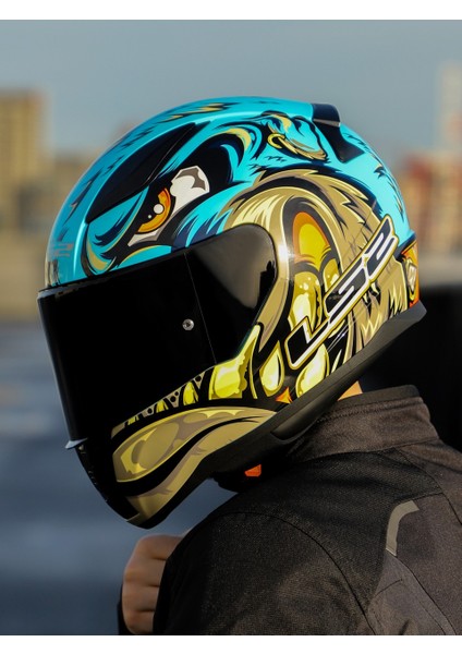 Rapid 2 Neo Race Full Face Motosiklet Kaskı Yarış Spoiler + Şeffaf + Siyah Vizörlü fırsatları