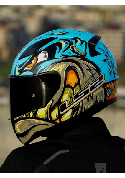 Rapid 2 Neo Race Full Face Motosiklet Kaskı Yarış Spoiler + Şeffaf + Siyah Vizörlü indirimleri