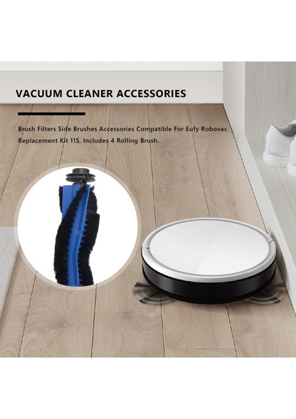 Eufy Robovac Yedek Kit 11S Için 4 Adet Döner Fırça Içerir. (Yurt Dışından) modelleri