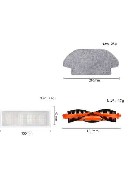 Xiaomi Robot Vakum Ana Fırça Yan Fırça Hepa Filtresi Için Yedek (Yurt Dışından)