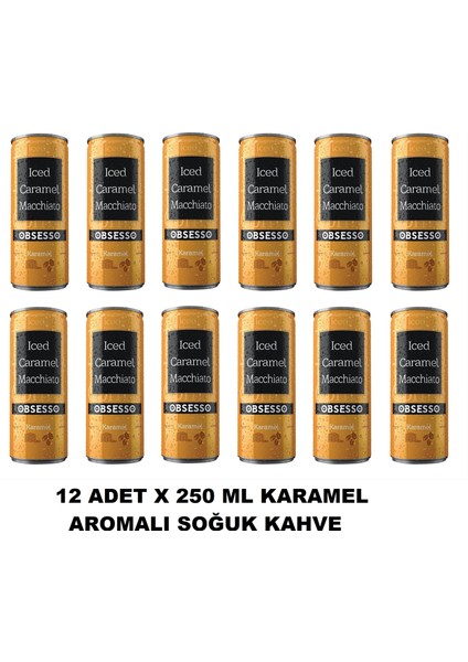 Karamelli Soğuk Kahve 250 ml x 12 Adet