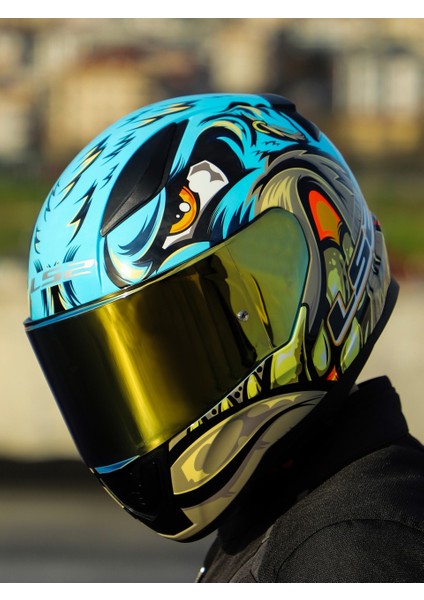 Rapid 2 Neo Full Face Motosiklet Kaskı Siyah Vizörlü