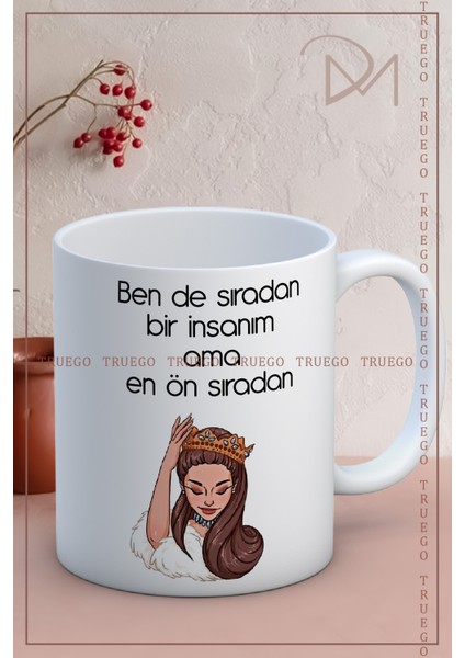 Baskılı Kupa Bardak Seramik Mug - Ben De Sıradan Bir Insanım Ama En Ön Sıradan