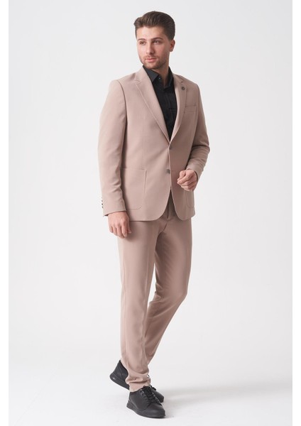 Goiânia Normal Fit 6 Drop Düz Jogger Takım Elbise Bej modelleri