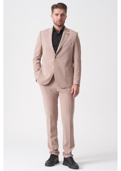 Goiânia Normal Fit 6 Drop Düz Jogger Takım Elbise Bej fırsatları