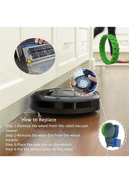 Irobot Roomba I7 I7 Plus Elektrikli Süpürge Parçaları Lastik Kaplama Lastikleri Için (Yurt Dışından)