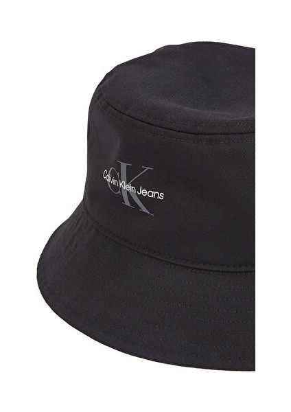 Mono Logo Prınt Bucket Hat