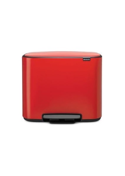 Bo Kırmızı Pedallı Çöp Kutusu 36L