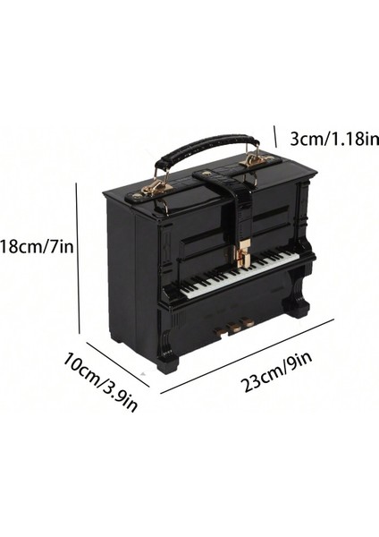 Yeni Piyano Akrilik Kutu El Çantası, Omuz Diagonal Çantası 9079 (Yurt Dışından)