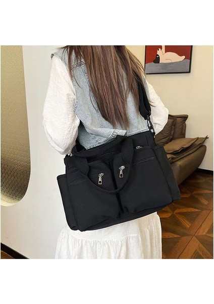 Büyük Kapasitet Çantası, Yeni Pamuk Yumuşak Omuz Çantası Dolu, Pamuk Giysi Çantası. (Yurt Dışından) indirimleri