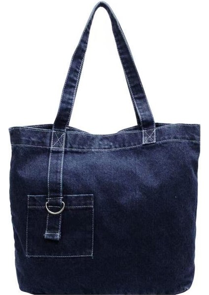 Kadınlar Için Yeni Denim Omuz Çantası, Kızlar Için Basit Kore Versiyonu, Kızlar Için Tote Çantası, Öğrenciler Için Topu, Elle Tutucu Çantası (Yurt Dışından)