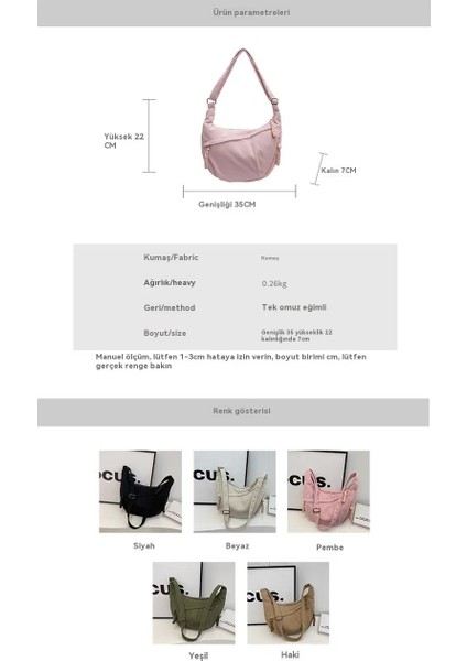 Sıcaklık Dumpling Bun, Yüksek Kalitede, Versatile, Büyük Kapacite Shoulder Crossbody Bag, Kadınların Sınıfı Komut Nylon Bag (Yurt Dışından)