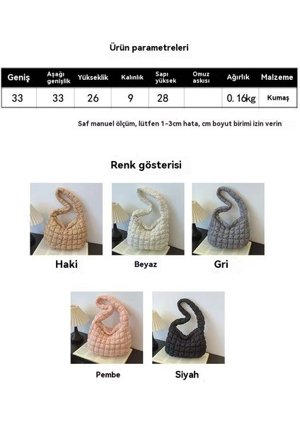 Yeni Omuz Çantası, Kadınların Çantası, Bulut Çantası, El Çantası, Tek Omuz Çantası. (Yurt Dışından)
