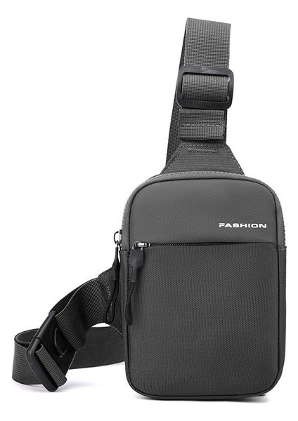 Tushuangjue Gri Yeni Mini Crossbody Messenger Çanta Unisex Spor Crossbody Çanta Erkek Telefon Göğüs Çantası (Yurt Dışından)