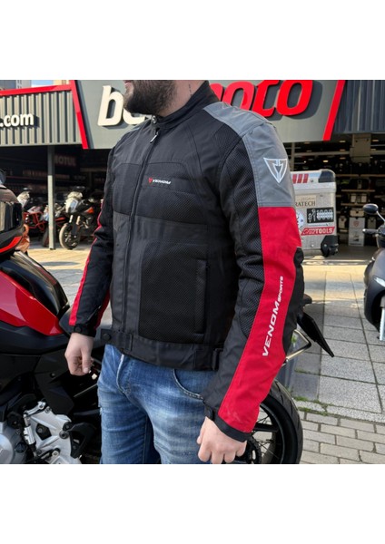 Dynamıc 4 Mevsim Motosiklet Montu Kırmızı