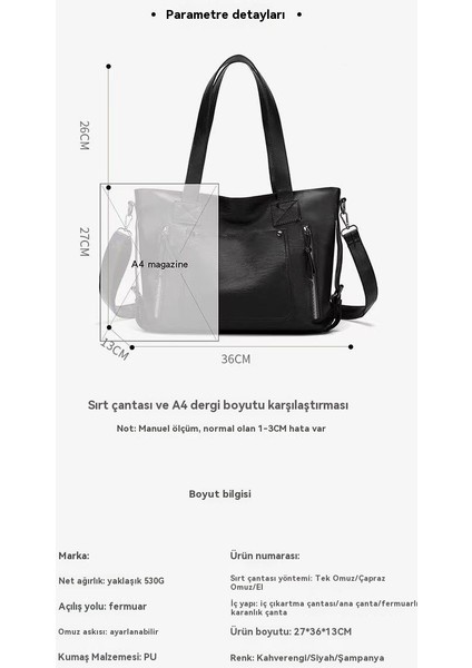Yeni Omuz Çantası, Kadınların Çantası, Çeşitli, Basit ve Moda, Taşınabilir, Büyük Kapasitet Pu Kadınların El Çantası (Yurt Dışından)