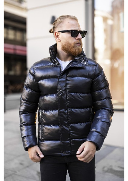 Yeni Sezon Erkek Siyah Dik Yaka Mont -FN48900 fırsatları