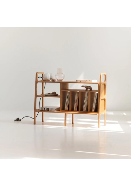 Legno Ahşap Kitaplık ve Raf Ünitesi, 120 x 90, Tik Renk, CPT4694-120
