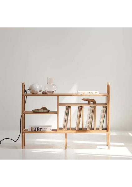Legno Ahşap Kitaplık ve Raf Ünitesi, 120 x 90, Tik Renk, CPT4694-120