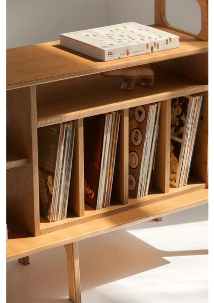 Legno Ahşap Kitaplık ve Raf Ünitesi, 120 x 90, Tik Renk, CPT4694-120