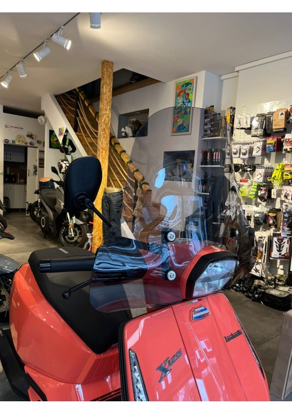 Lambretta X125-X200-X300 Uzun Füme Cam