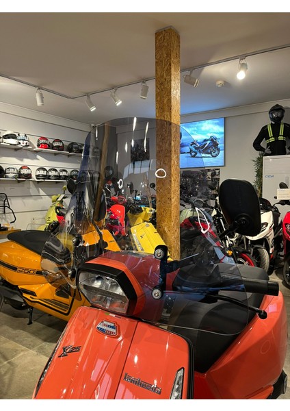 Lambretta X125-X200-X300 Uzun Füme Cam fiyatları