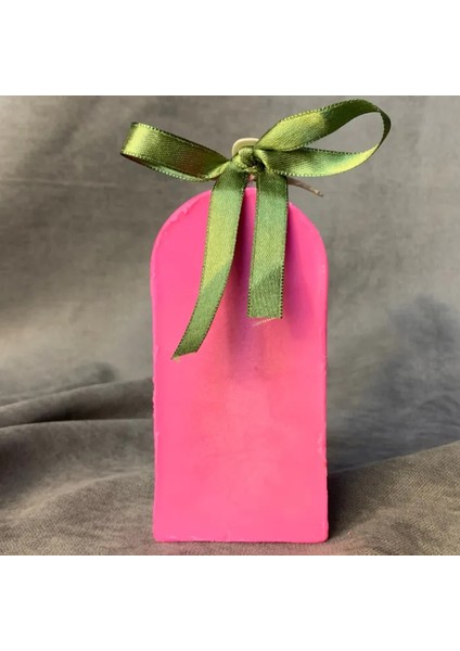 El Yapımı Gökkuşağı Motifli Pembe Renkli Dekoratif Mum - 6 x 12 cm fırsatları
