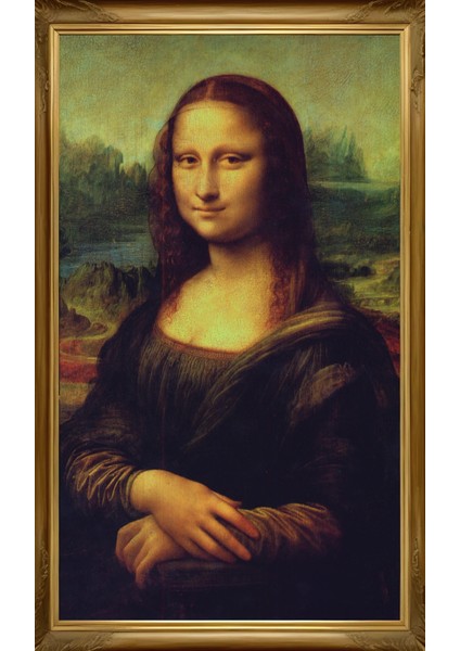 Mona Lisa Tablo - Poster Dünyaca Ünlü (Model- 5) 70 cm x 116 cm 13