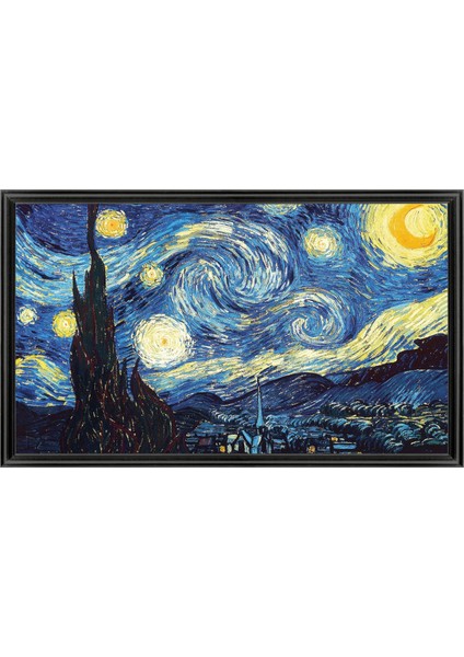 Van Gogh Yıldızlı Gece Tablo - Poster Dünyaca Ünlü (Model- 4) 70 cm x 117 cm 13