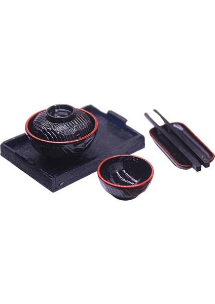 Japon Tarzı Mini Yemek Takımı Seti Sahne Modeli 1:12 Dollhouse Yemek Takımı (Yurt Dışından)