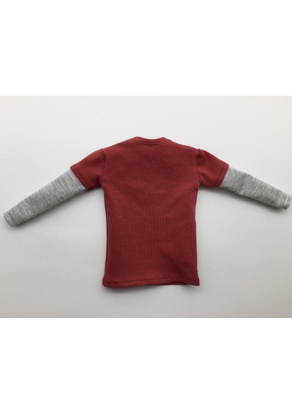 12'' Şekil 1/6 Ölçekli T-Shirt Çift Kollu Gö Kırmızı (Yurt Dışından)