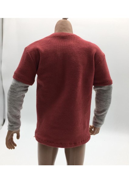 12'' Şekil 1/6 Ölçekli T-Shirt Çift Kollu Gö Kırmızı (Yurt Dışından)